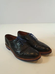 Allen Edmonds Strandmok Shoes Mens Size 13 D Black Brogue Oxford Blue Dainite - Picture 1 of 11