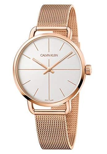 Calvin Klein Even Extension K7b21626 Quartz Pink Gold Stainless Mens Watch Swiss