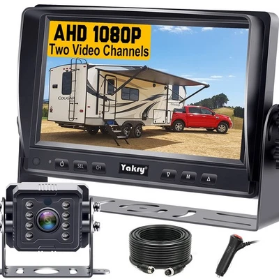 Yakry RV Backup Camera Plug and Play - No Delays 7 Inch HD 1080P Rear View Ca... - Image 1 of 4
