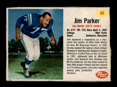 1962 Post #86 Jim Parker   EX X3038445 - Image 1 of 2