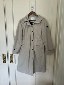 Sam Edelman Anorak Stretch Hooded Mid Length Coat Womens Size Small Tan NWT - Picture 1 of 11
