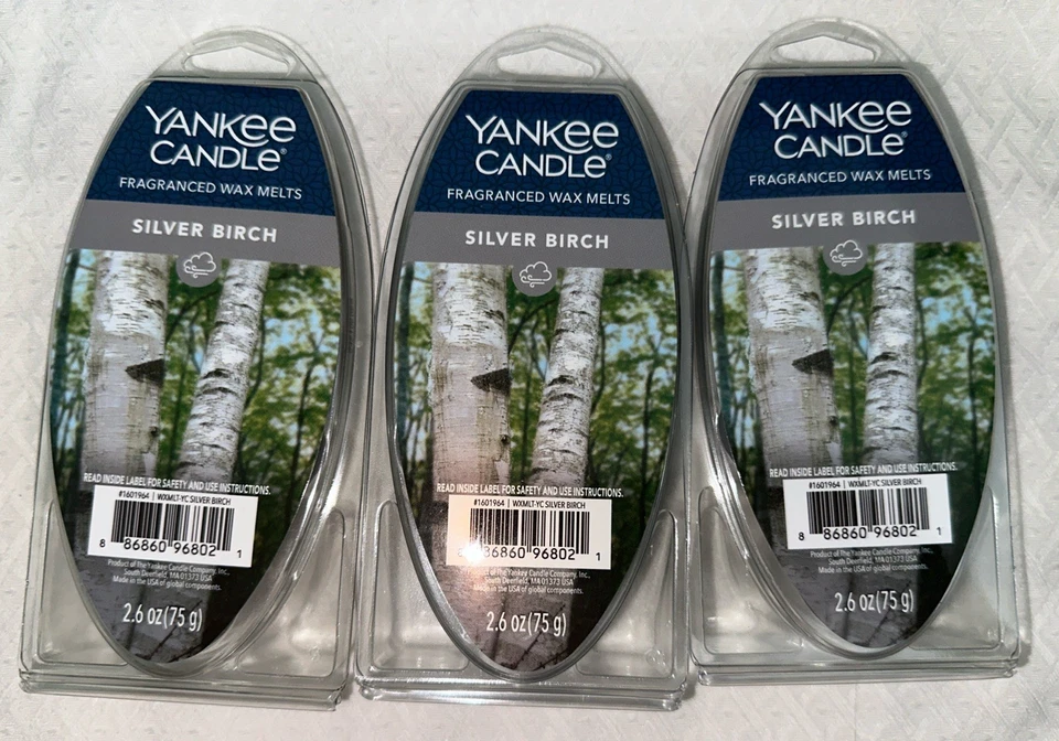 Yankee Candle Silver Birch Fragranced Wax Melts 2.6z 6Pk Lot of 3 - Image 1 of 1