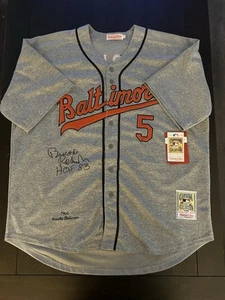 Brooks Robinson Signed Mitchell & Ness Jersey Baltimore Orioles MLB HOF PSA - Picture 1 of 12