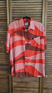 HAWAII'S FINEST Men XL Hawaiian Aloha Polynesian Tribal Shirt Rayon 2018 - Bild 1 von 4