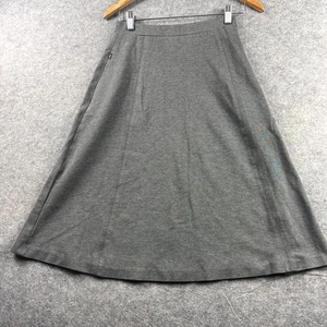 Falda midi para mujer David Lawrence talla 6 gris línea A cremallera lateral elástica informal - Imagen 1 de 8