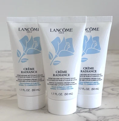 3x LANCOME Creme Radiance Gentle Cleansing Creamy-Foam 1.7 fl oz Travel Size - Image 1 of 2