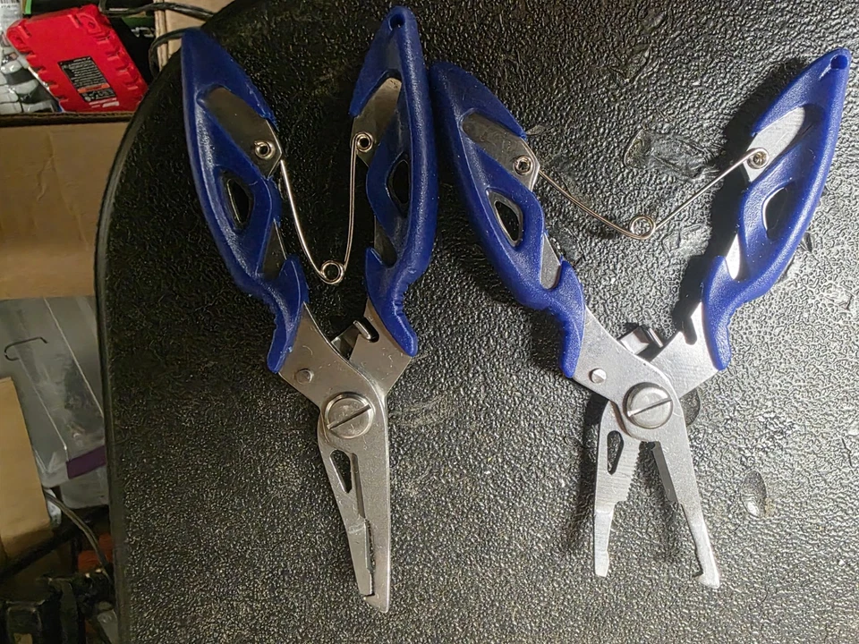 Alicates de anillo a presión de pesca cantidad 2 colores azul cortador alicates aparejos artesanía fabricación de señuelos Foto 1 de 1