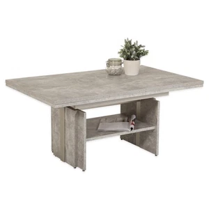 Couchtisch - Betonoptik - ausziehbar Sofatisch Wohnzimmertisch Beistelltisch - Bild 1 von 4