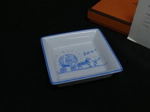 HERMES 2001 Aschenbecher Zubehörkoffer Rauchware weiß x blau FM6707 - Bild 1 von 5