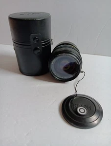 Ricoh XR Rikenon Zoom 35-70mm 1:3.5 Macro Camera Lens Black Japan W/Travel Case - Picture 1 of 11