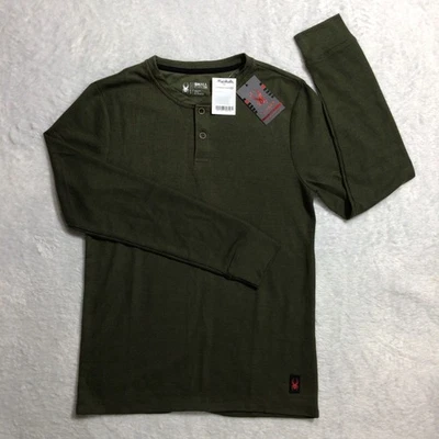 Camisa de salón térmica de manga larga Spyder para hombre talla pequeña verde Foto 1 de 4