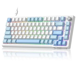 SKY81 75% Mechanical Gaming Keyboard, Hot Swappable Wired Custom Creamy Keybo... - Picture 1 of 9