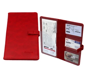 Car Insurance holder for registration card documents auto organizer PU Leather R - Bild 1 von 3