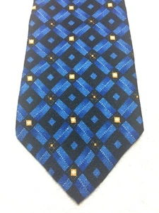 GUESS MENS TIE BLUE BLACK AND ORANGE 4 X 58 - Picture 1 of 4