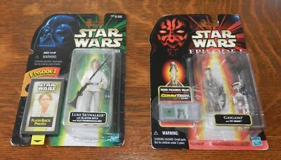 2 Star Wars POTF Episodio 1 Foto Flashback Luke Skywalker y Gasgano con droide foso Foto 1 de 4