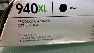 NEU HP XL 940XL Tintenpatrone Schwarz C4909AN   - Bild 1 von 3