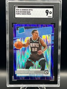 2020-21 Optic Desmond Bane RC Rated Rookie #180 Purple Shock Prizm MEM Grizzlies