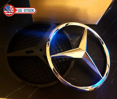 Front Grille Star Emblem Logo 2015-2018 For Mercedes-Benz  E300 C300 C43 AMG - Imagem 1 de 4