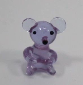 LDTOP purple little MOUSE MINIATURE GLASS FIGURINE Ganz mini animal world ek4039 - Picture 1 of 6
