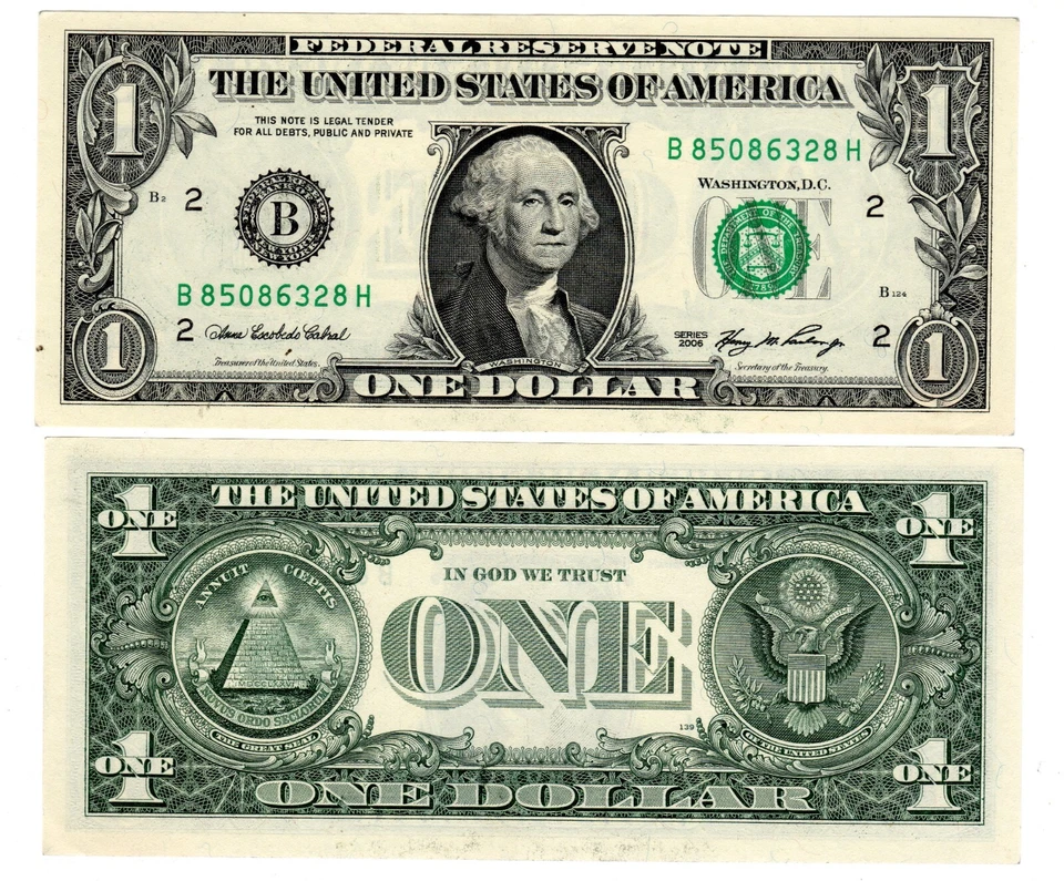 STATI UNITI D'AMERICA USA banconota da 1 dollaro 2006 B NEW YORK NUOVA UNC - Immagine 1 di 1