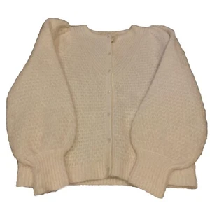 SEZANE Solena Cardigan In Ecru Color Size XS - Picture 1 of 13