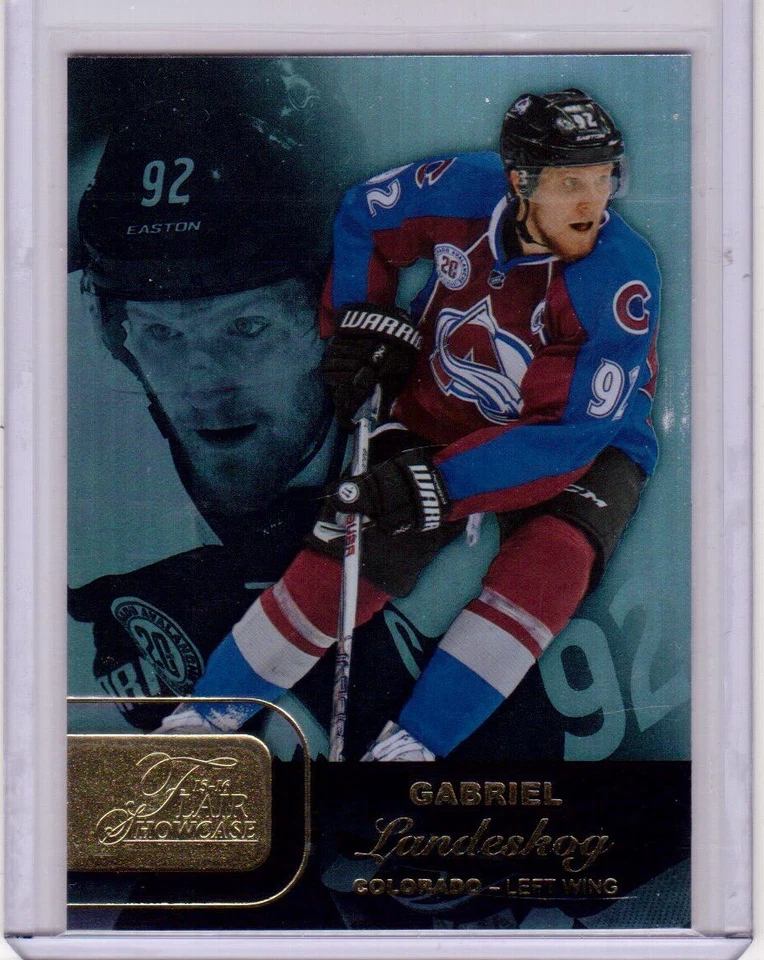 GABRIEL LANDESKOG 15/16 Fleer Flair Showcase Hockey Card Row 1 Seat 23 Avalanche - Image 1 of 1
