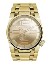 BRAND NEW IN BOX MENS Rockwell 50mm Wrist Watch GOLD FF-101 LIMITED RELEASE