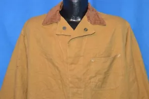 vintage 50s HINSON BROWN DUCK HUNTING JACKET CHORE COAT WATER RESISTANT LARGE L - Imagen 1 de 8