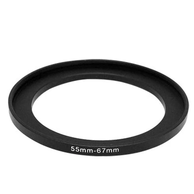 Camera 55mm Lens to 67mm Accessory Step Up Adapter Ring 55mm-67mm Black - Image 1 of 4