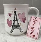 Eiffel Tower Pink Hearts 18Oz Mug Sheffield Valentines Day Speckled Stoneware