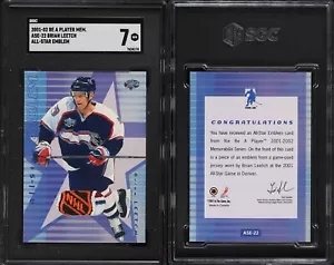 2001 BaP Memorabilia All Star Emblem Brian Leetch NHL SHIELD PATCH SGC 7 Pop 1/1 - Bild 1 von 1