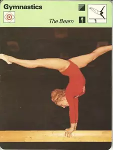 1977-79 Sportscaster Card, #20.24 Gymnastics, Beam, Vera Caslavska - Picture 1 of 1