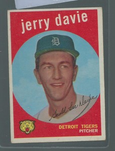 1959 Topps Baseball #256 JERRY DAVIE Tigers 18535