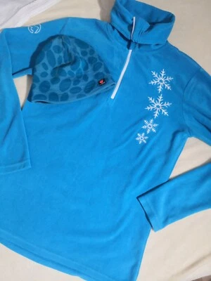 Лот STORMBERG женщин Sz M светло-синий 1/4 молнии длинным рукавом легкий куртка + шляпа - Изображение 1 из 4