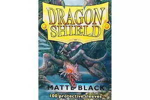 Dragon Shield Matte Standard Size Sleeves – Black, 100 Stück Kartenhüllen - Bild 1 von 5