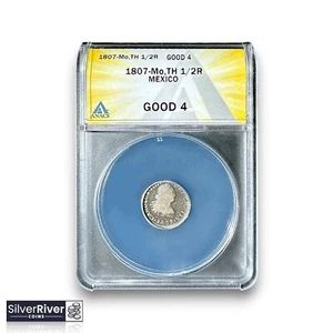 1807-Mo TH Mexico Silver 1/2 Real (*Certified G04 by NGC*) - Picture 1 of 4