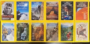 12 Vintage National Geographic Magazines 1966-2003 - Picture 1 of 13