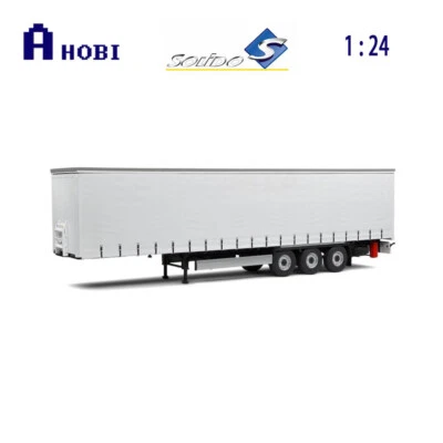 Solido 1:24 Scale White Semi Truck Canvas Trailer Diecast Model Toy Replica - Image 1 of 3