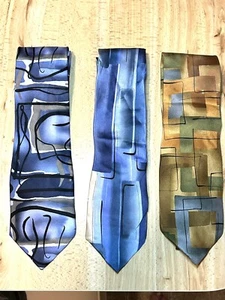 3- Jerry Garcia 100% Silk Ties. 1996/2004/2005. 58-59” - Picture 1 of 14