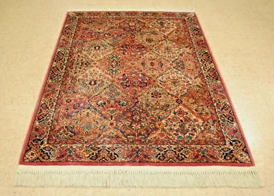 AUTHENTIC KARASTAN MULTICOLOR PANEL KIRMAN PATTERN # 717 RUG CARPET 4'3" x 6' - Image 1 of 4