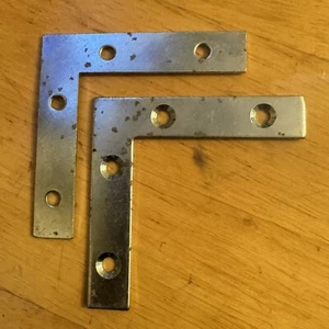 2 x BZP FLACHE ECKWINKELHALTERUNG REPARATURPLATTE 21⁄2"" (63,5 mm) - Bild 1 von 1