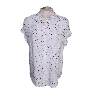 Beach Lunch Lounge Sleeveless Button Front Blouse Size XS Stars - Picture 1 of 6