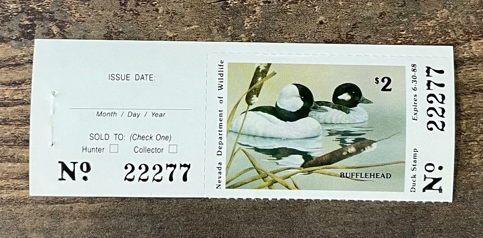 WTDstamps - 1987 NEVADA - State Duck Stamp - Lot1 - MNH **HUNTER TYPE** - Image 1 of 2