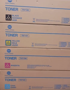 Konica Minolta authentique original tn713 noir, jaune, cyan, magenta - Photo 1/1