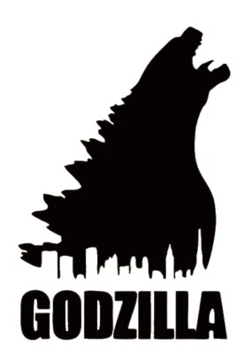Adesivo de vinil para carro caminhão laptop - Horror Godzilla City - Imagem 1 de 4