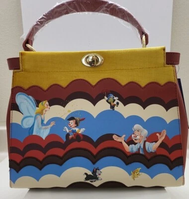 Danielle Nicole Disney Pinocchio Scalloped Handbag Crossbody Purse NEW - Image 1 of 4