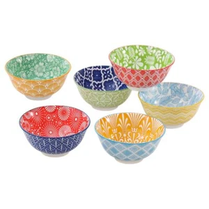 Cereal Bowl Porcelain Soup Bowls - Ceramic Set Kitchen 23 oz 6 Inch Deep - Picture 1 of 7