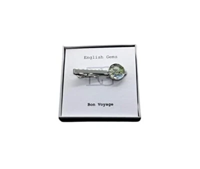 Personalised Map Tie Clip Choice of Location / Good Wishes on Gift Box Insert - Image 1 of 2