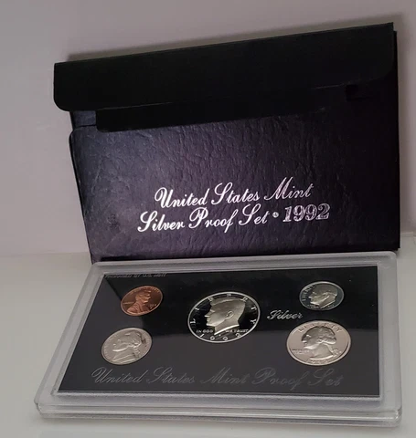 1992-S - US Mint Silver Proof Set - 5 Coins Cover