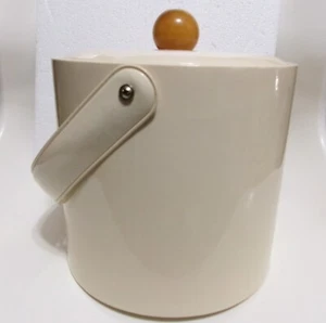 De colección Georges Briard Beige VINILO CUBO DE HIELO Vainilla Color Blanco Acabado Madera EE. UU. - Imagen 1 de 13